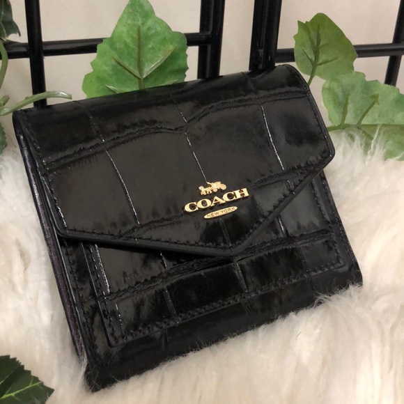 Coach black leather wallet
